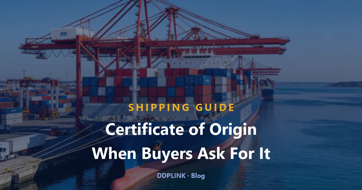 Certificate of Origin from China: When Buyers Ask For It (2026)